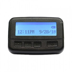 Tekstpagers met accu of batterij.